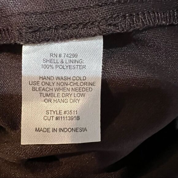 Enfocus Studio  Short Prom Dress Brown & Gold Large Bow Midi Size 14 - Picture 10 of 11